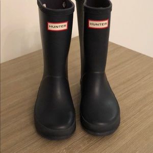 Kids hunter navy rain boots